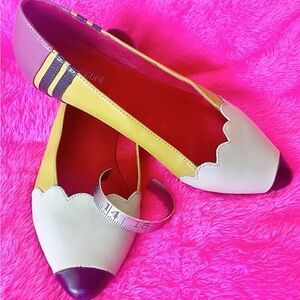 Jeffrey Campbell Pencil Teacher School Flats Size 7 GUC & Ruler Bracelet